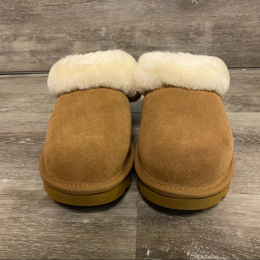 UGG |  Cluggette Fur Lined Slippers In Chestnut NEW In Box - Picture 3 of 11